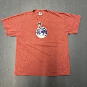 Vintage 90s art toilet humor planet earth graphic tee shirt tshirt Size L